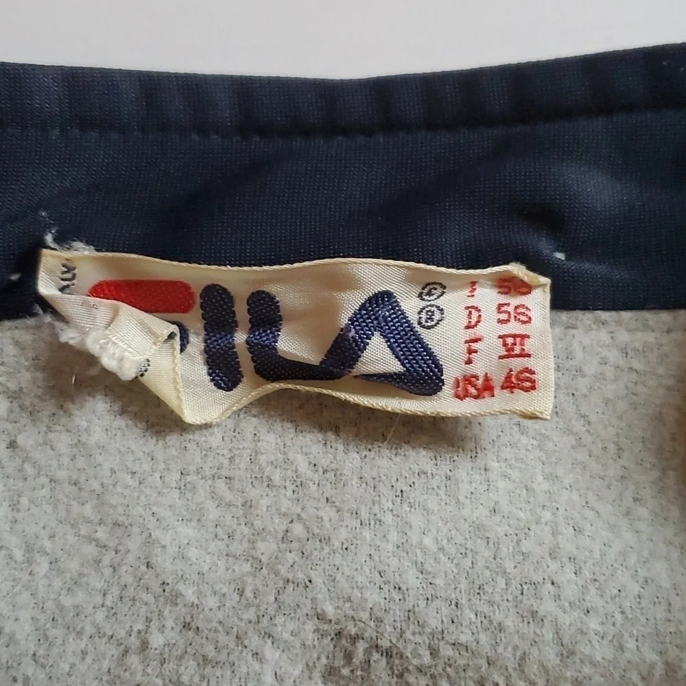 Fila Track Jacket Mens Size 45 Snap Sleeves Vintage Red White Blue Y2K